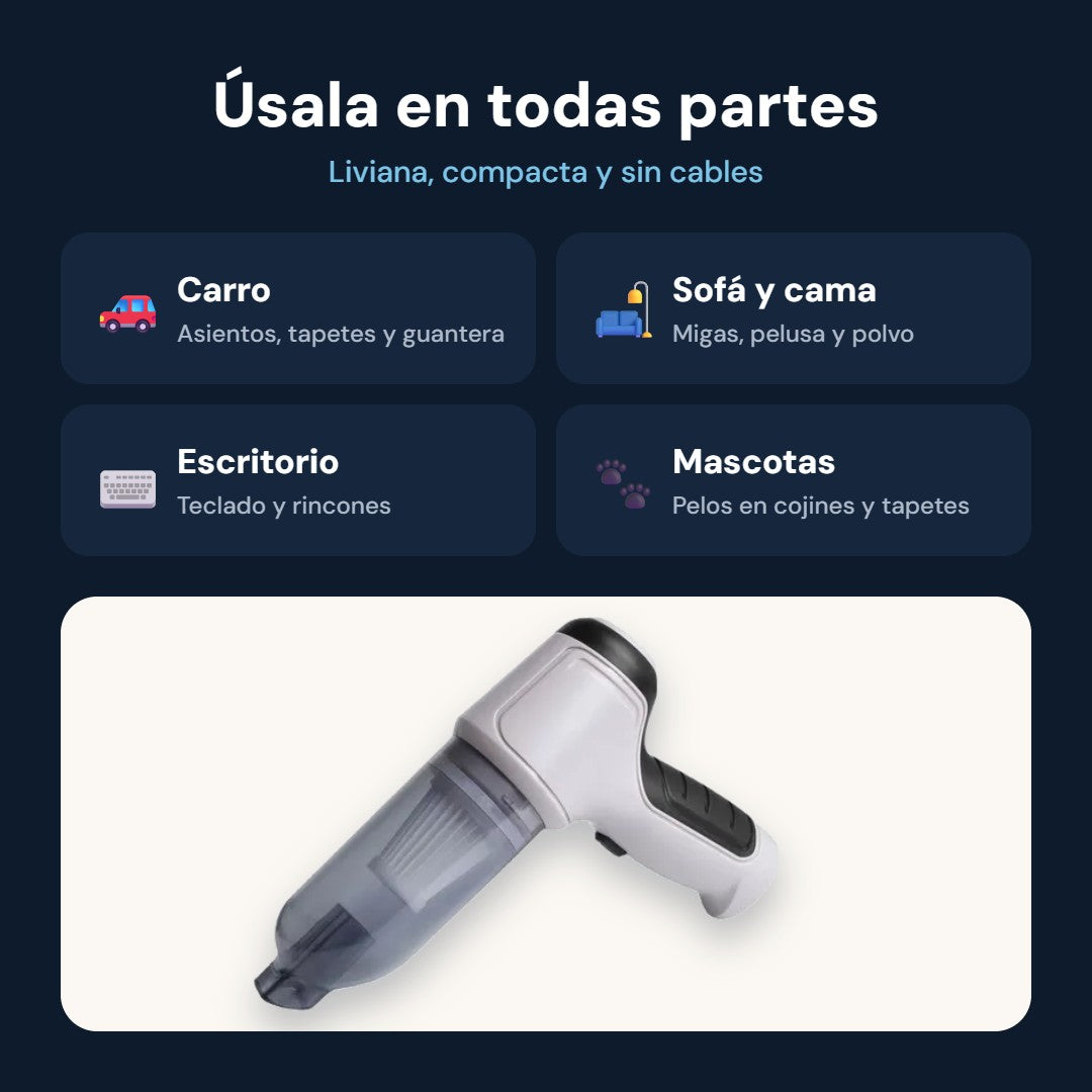Úsala en el carro, sofá, escritorio y con mascotas