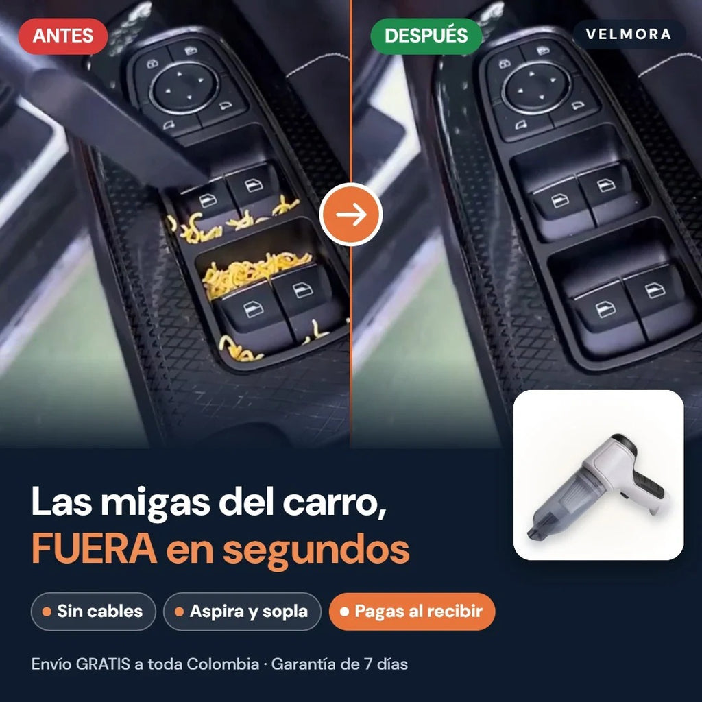 Antes y después real: migas del carro fuera en segundos