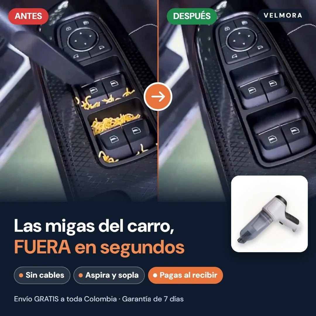 Antes y después real: migas del carro fuera en segundos