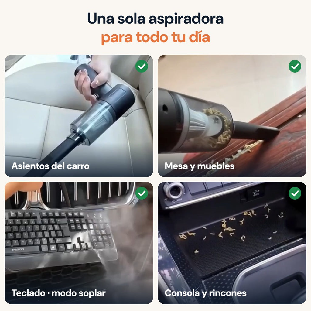 Usos reales: asientos, mesa, teclado y consola